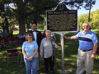 Taft Rally at Ade Estate Historical Marker